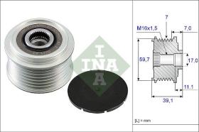 INA 535005310 - POLEA LIBRE ALTERNADOR TURISMO