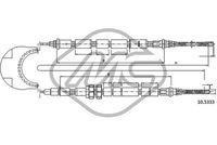 METALCAUCHO 81795 - CABLE FRENO ESCORT VAN/COURIER (I)