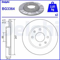 DELPHI BG3364 - DISCO DE FRENO