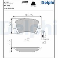 DELPHI LP1824 - PASTILLA DE FRENO
