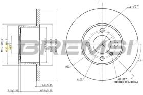 BREMS CD6075S - DISCHI FRENO - BRAKE DISCS