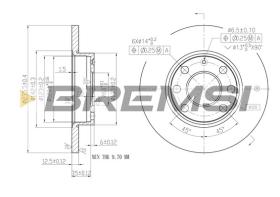 BREMS CD6116S - DISCHI FRENO - BRAKE DISCS