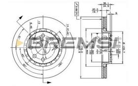 BREMS CD6328V - DISCHI FRENO - BRAKE DISCS