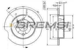 BREMS CD7043S - DISCHI FRENO - BRAKE DISCS