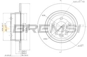 BREMS CD7081S - DISCHI FRENO - BRAKE DISCS
