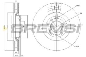 BREMS CD7114V - DISCHI FRENO - BRAKE DISCS