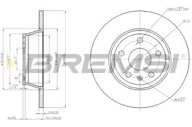 BREMS CD7848S - DISCHI FRENO - BRAKE DISCS