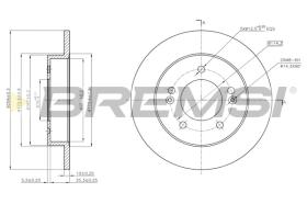 BREMS CD7874S - DISCHI FRENO - BRAKE DISCS
