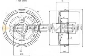 BREMS CR5391 - TAMBURI FRENO - BRAKE DRUMS