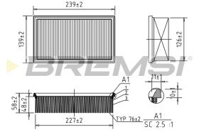 BREMS FA0528 - FILTRI ARIA - AIR FILTER