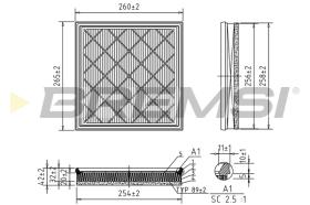 BREMS FA0539 - FILTRI ARIA - AIR FILTER