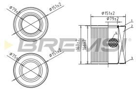 BREMS FA1080 - FILTRI ARIA - AIR FILTER
