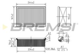 BREMS FA1148 - FILTRI ARIA - AIR FILTER
