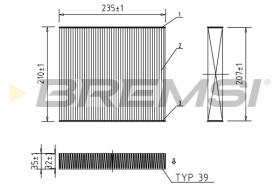 BREMS FC0068 - FILTRI ABITACOLO - CABIN FILTER