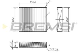 BREMS FC0401C - FILTRI ABITACOLO - CABIN FILTER