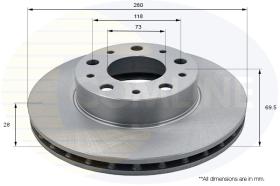 COMLI ADC1571V - COATED BRAKE DISC