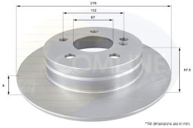 COMLI ADC1665 - COATED BRAKE DISC