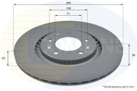 COMLI ADC2847V - COATED BRAKE DISC