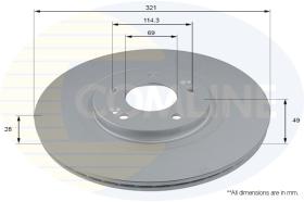 COMLI ADC2845V - COATED BRAKE DISC